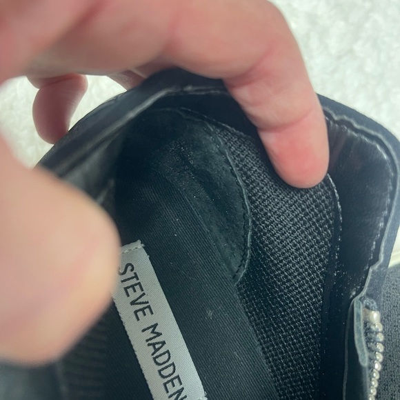 Steve Madden Click Wedge Sneaker -Black - Picture 7 of 8